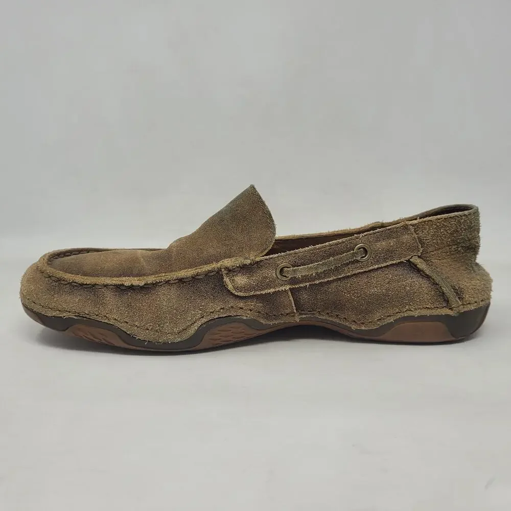 Ariat Shoes Men 10.5 Brown Slip On Loafers Distressed Suede Advanced Cushioning - Picture 8 of 12